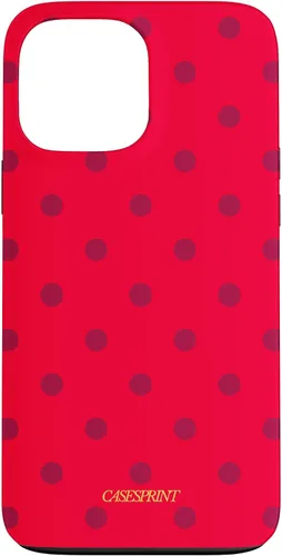 Vista 24 de Carcasa para iPhone 17 con diseño de lunares de sandía rojos