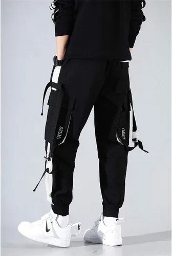 Vista 5 de Astellarie Pantalones deportivos estilo cargo para hombre