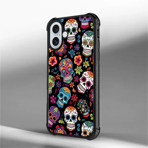 Vista 405 de Funda compatible con iPhone 8, a prueba de golpes, antiarañazos, bandera de ciervos de cola blanca de grano de madera estadounidense