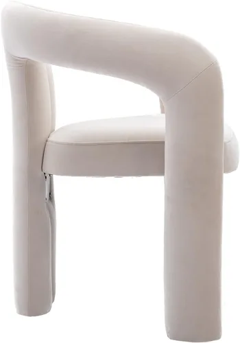 Vista 8 de Modernas sillas de comedor de terciopelo tapizadas, con respaldo curvado, cómoda silla auxiliar para cocina, comedor, sala de estar