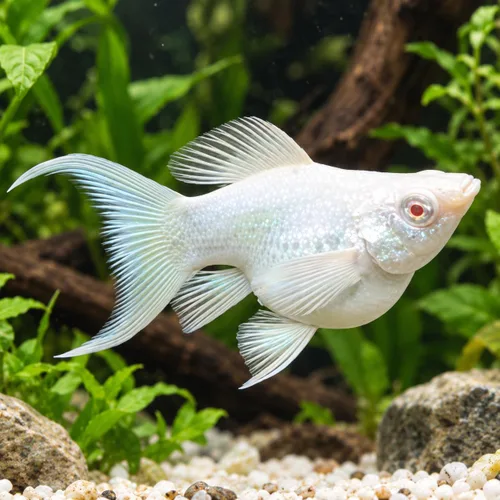 Vista 4 de Swimming Creatures™ 4 Lyretail Balloon Molly (Poecilia sphenops) Peces de acuario vivos de agua dulce – Variedad mixta colorida – Colores Molly