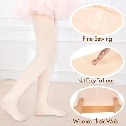 Vista 6 de TIEJIAN Mallas Ultra Soft Pro Dance para Niña