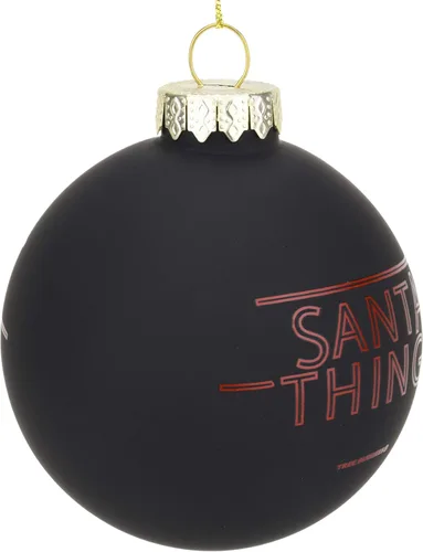 Vista 5 de Tree Buddees Cosas de Santa - Graciosa parodia de Stranger Things, adorno navideño de vidrio de Santa