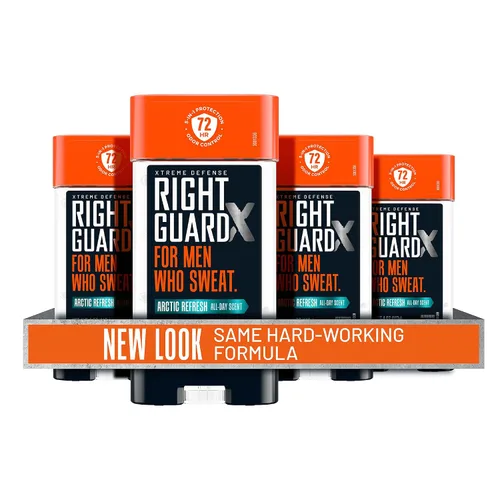 Vista 2 de Right Guard Xtreme Defense - Gel antitranspirante y desodorante, aroma Arctic Refresh & Fresh Blast, 4 onzas (4 unidades)
