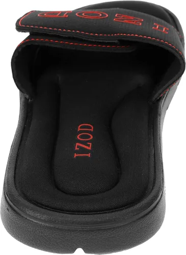 Vista 3 de IZOD - Sandalia de espuma viscoelástica para hombre, con velcro ajustable, tallas 7 a 12