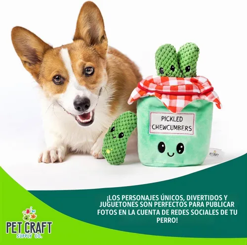 Vista 4 de Pet Craft Supply Juguete de peluche para perros, esconde y busca, chirriante, crujiente, interactivo, actividad, rompecabezas, masticable, busca