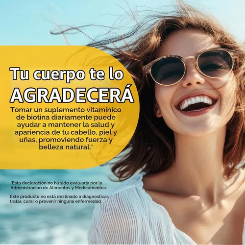 Vista 4 de 21st Century Tabletas de biotina, 10,000 mcg, sin sabor 120