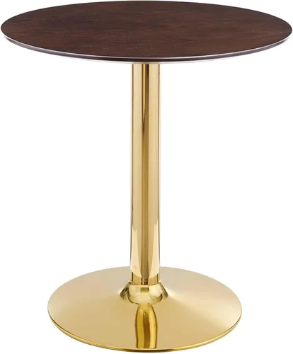 Vista 15 de Modway EEI-4746-GLD-BLK Verne - Mesa de comedor de mármol artificial de 28 pulgadas, color negro dorado