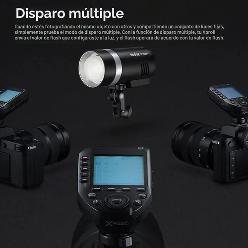Vista 7 de Godox XProII-C TTL - Disparador de flash inalámbrico compatible con cámaras Canon, transmisor de flash inalámbrico 2.4G HSS 1/8000S, conexión