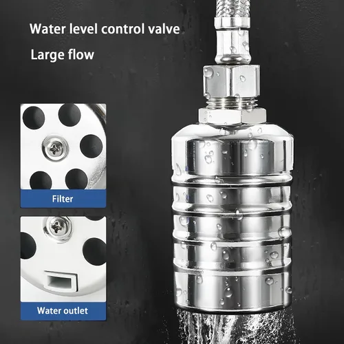 Vista 4 de Válvula de flotador de control de nivel de agua + accesorio de mamparo, válvula de bola automática de interruptor de flotador 304 de 1/2 pulgada