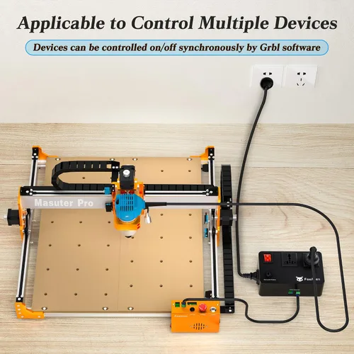 Vista 12 de FoxAlien Interruptor de relé del módulo de relé para máquinas enrutadoras CNC, enrutadores y colector de polvo con control sincrónico