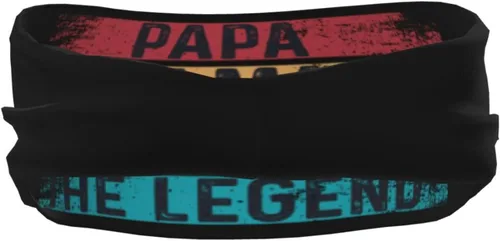 Vista 5 de Papa The Man The Myth The Legend Headband for Men Women Sports Sweatband for Fitness Exercise Moisture Wicking Running Yoga Hairbands