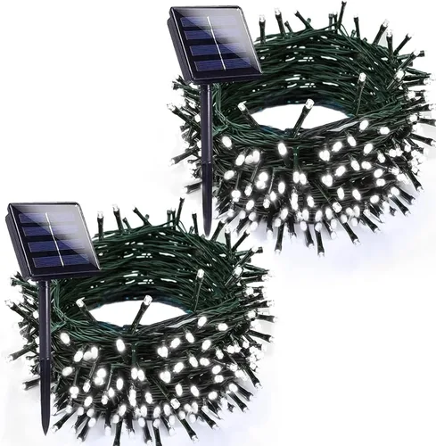 Vista 8 de Solar Christmas Lights Outdoor 2 Pack 66FT 200 LED String Lights Multicolor