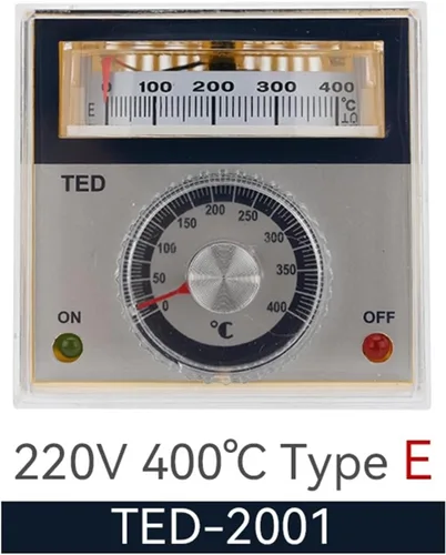 Vista 2 de TED-2001 TEL72-9001X Controlador de temperatura K Tipo E Tipo Digital Termostato puntero 400 Celsius 220VCA 2.835* 2.835 in (TED-2001 Tipo E)