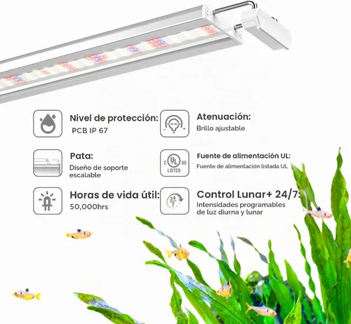 Vista 2 de Finnex Planted+ Luz LED para acuario 24/7, 660 nm rojo vegetal, serie 3.0, 24