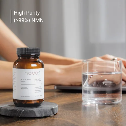 Vista 3 de Novos Boost NMN 250mg Probado por terceros Pureza ultra alta para apoyo NAD+, energía y longevidad Suplemento NMN estabilizado para hombres