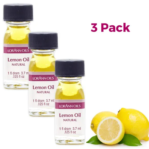Vista 2 de LorAnn - Aceite de limón SS, sabor natural, 1 dram, paquete de 3