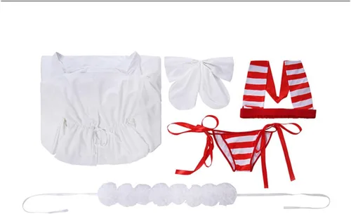 Vista 4 de Weixu Games FGO Fate Grand Order Nero Claudius Cosplay traje sexy bikini traje de baño traje de baño trajes de Halloween