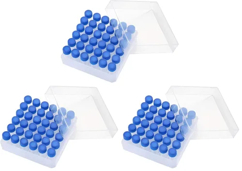 Vista 8 de 81 piezas de tubos criogénicos de 2 ml, viales pequeños de plástico con tapas de rosca, tubos de muestra, material PP, con junta de gel de sílice