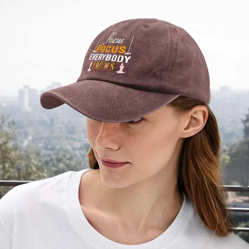 Vista 5 de ruio Hats for Men Baseball Cap Funny HatsHalloween CapHocus Pocuss Everyboddy Focuus Hat