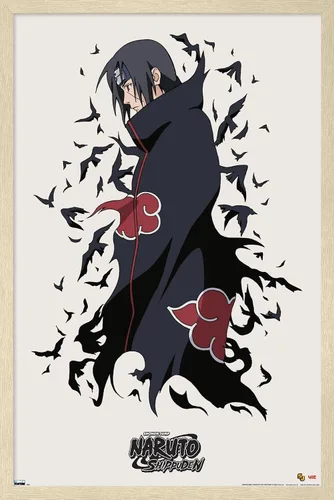 Vista 16 de Trends International Naruto Shippuden - Póster de pared de Itachi, 14.725 x 22.375 pulgadas, versión enmarcada de madera de granero