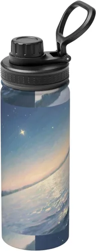 Vista 14 de Hervidor de agua aislado de acero inoxidable con estampado divertido, ideal para deportes y viajes