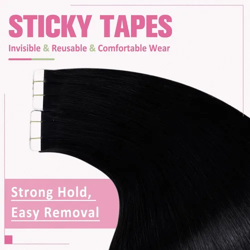 Vista 110 de YoungSee Extensiones de Cabello Humano con Cinta Balayage Extensiones de Cabello con Cinta Marrón Oscuro Extensiones de Cabello con Cinta Ombre