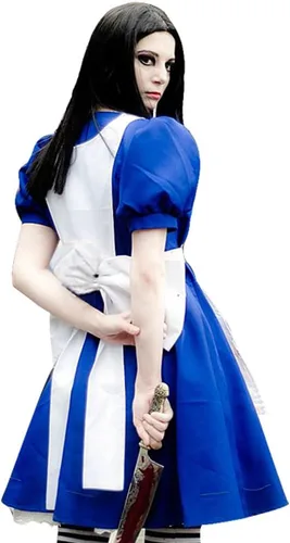 Vista 2 de Cos2be Alice Madness Returns And Anime Maid Dress Cosplay Disfraz de delantal