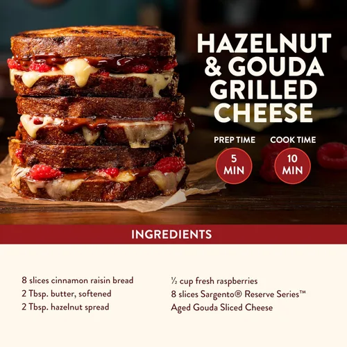 Vista 3 de Sargento Reserve Series Gouda añejado en rodajas de queso, 8 rebanadas