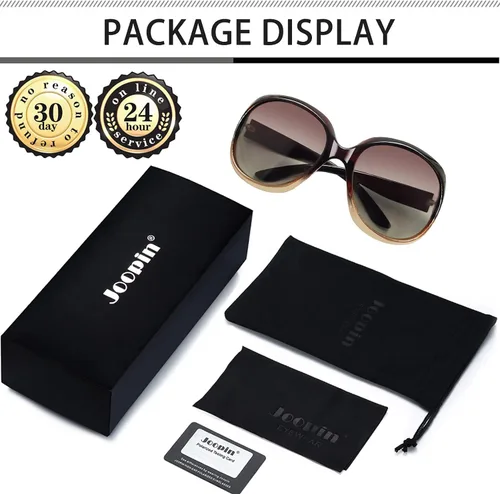 Vista 6 de Joopin - Gafas de sol polarizadas grandes y modernas para mujer, lentes de sol de conducción, UV protectoras, grandes