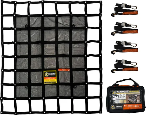 Vista 11 de Gladiator Cargo Nets - Red de carga resistente - ATV/Quad/Plane/RV (GAT-100) 2.5' x 3