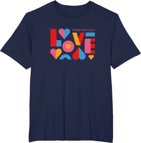 Vista 10 de USPS Camiseta Forever USA Love, Negro