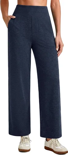Vista 15 de G4Free EverGoing - Pantalones tobilleros de pierna ancha para mujeres Negro