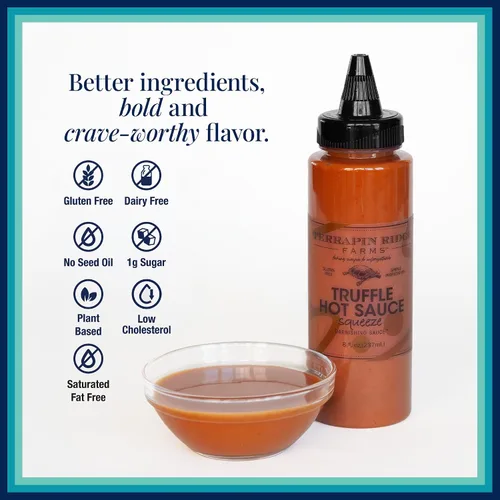 Vista 3 de Terrapin Ridge Farms Gourmet - Juego de salsa picante de trufa y alioli de trufa (2 botellas exprimidas)
