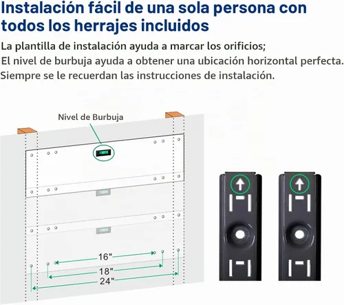 Vista 8 de FLEXIMOUNTS - Estantes de pared 12x36inch per Shelf Garage Floating Shelves, Heavy Duty Wall Mounted Shelve, 600lbs Weight Capacity, Black