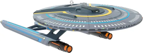 Vista 7 de Adorno de mesa navideño Hallmark Keepsake 2025, Star Trek: La próxima generación ¡Cuidado con los Borg! con luz y sonido, regalos para Trekkies