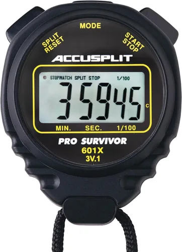 Vista 6 de Reloj cronómetro Accusplit Pro Survivor A601X, con pantalla extragrande