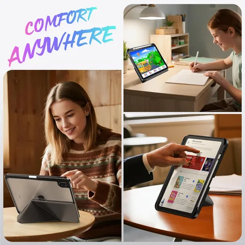 Vista 8 de INFILAND Funda para iPad (A16) 11ª generación de 11 pulgadas 2025/10ª generación de 10.9 pulgadas 2022, soporte multiángulo, cubierta magnética