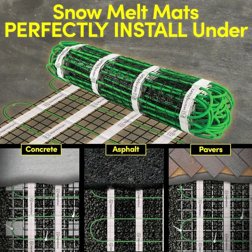 Vista 7 de WarmlyYours PowerMat - Alfombrilla para derretir nieve, 2 x 50 pies, 100