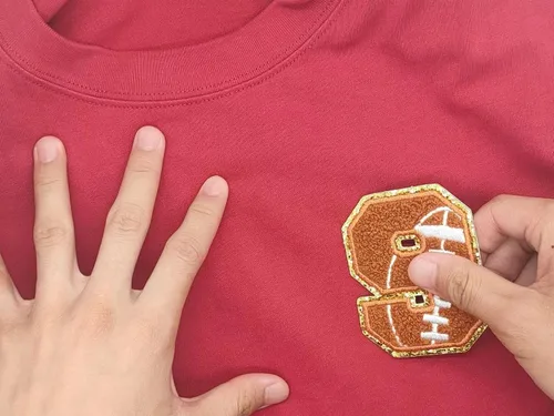 Vista 4 de Parches para planchar con números: 10 piezas para coser en chenilla, parches decorativos de béisbol de números 0-9 para ropa, pantalones de vestir