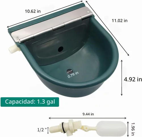 Vista 4 de Bebedero automático para ganado con válvula de flotador, 4L
