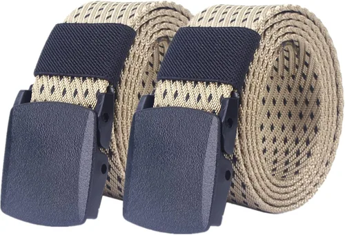 Vista 9 de Cinturones para hombres trenzados, cinturones para hombres y mujeres, de lona de nailon, transpirable, militar, de liberación rápida, cinturón