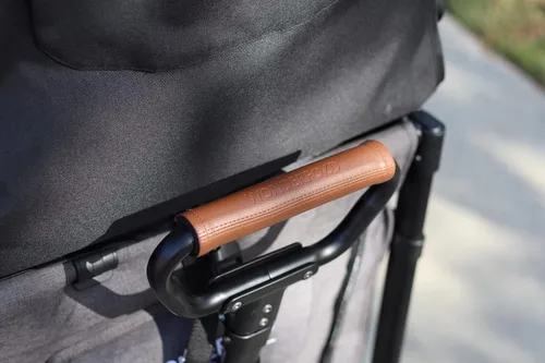 Vista 4 de WonderFold Asa de tracción para cochecito – Mango de altura ajustable con agarre de piel sintética – Accesorio de vagón fácil de instalar