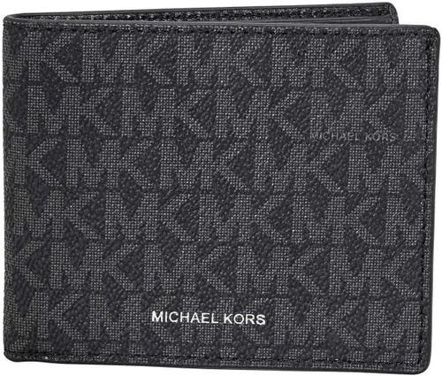 Vista 4 de Michael Kors Billetera delgada con logo Greyson para hombre, color negro