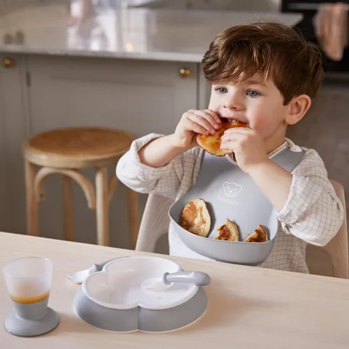 Vista 3 de BabyBjörn Juego de cena para bebé, 5 piezas, gris
