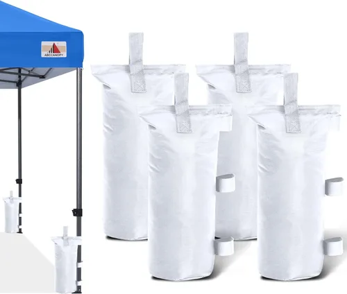 Vista 8 de ABCCANOPY - Juego de anclaje de 4 bolsas de arena de 112 libras para toldos desplegables para exteriores