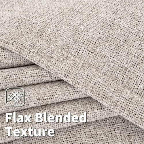 Vista 238 de BGment Cortinas de Lino Beige de 63 Pulgadas de Largo 2 Paneles - Tratamientos para Ventanas con Textura de Arpillera Filtrantes de Luz Cortinas B