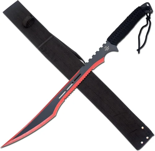 Vista 15 de Snake Eye Tactical - Espada de fantasía con funda de nailón, machete para exteriores y camping Verde