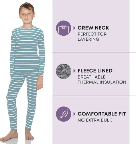 Vista 106 de Rocky Ropa interior térmica para niños, ropa interior larga para niños, capa base para clima frío/esquí