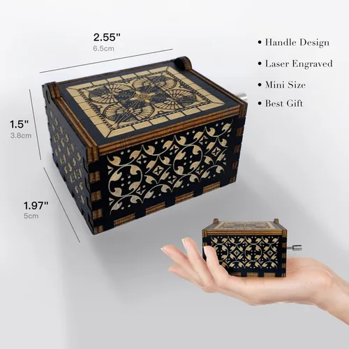 Vista 5 de Caja de música de regalo para tía de sobrina o sobrina tía, regalo de cumpleaños, regalos para tía, regalos para tía, cajas musicales de madera